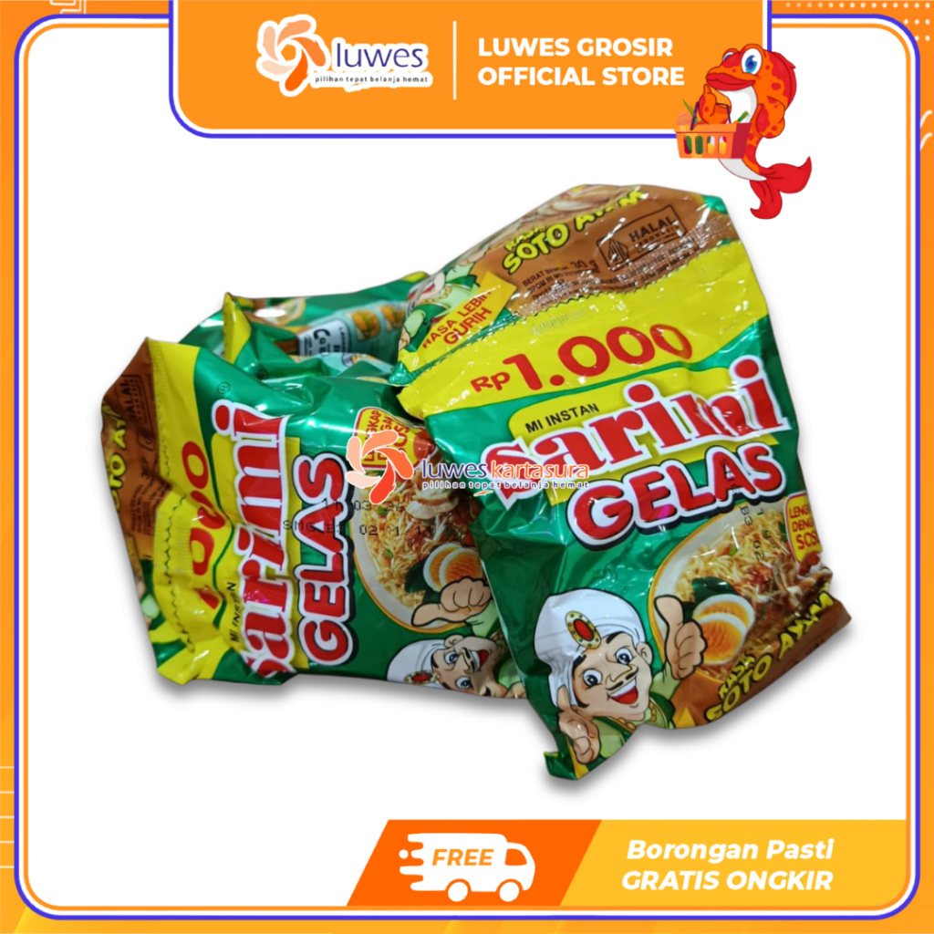 [GROSIR] Sarimi Gelas Mie Instant Soto Ayam 30gr 10pcs Renceng - Mie Instant - Mie Gelas Hemat