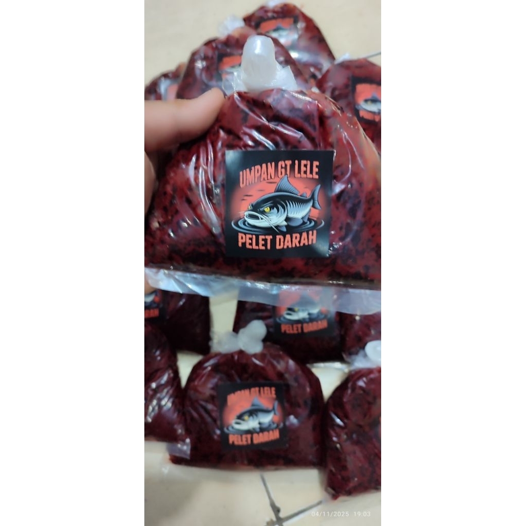 Umpan galatama lele pelet darah/brownis darah 350 gram full marus