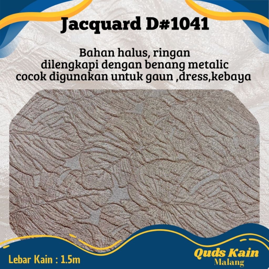 Kain Jacquard Emboss Motif Daun | Kain Jacquard D#1041