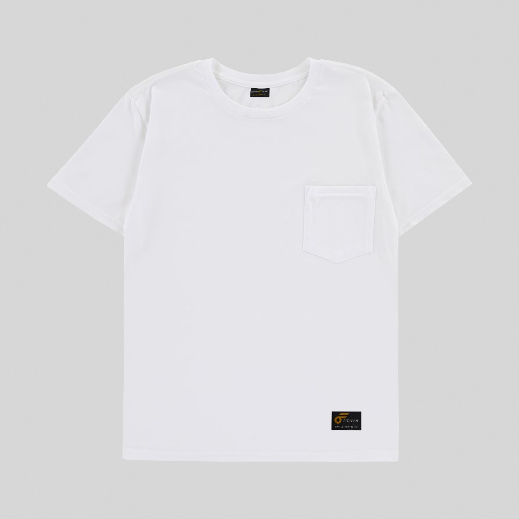 Kaos Pocket polos Putih anak | Baju Putih Polos Anak | Kaos Oversize Anak | Baju Kaos Pocket Anak