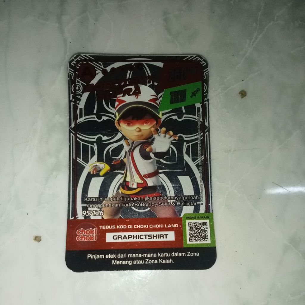 monsta galaxy card choki-choki BoBoiBoy Supra A