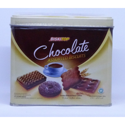 BISKITOP Chocolate Assorted Biscuit 400gr / Biskitop - Coklat Biskuit 400gr Biscuit Kaleng