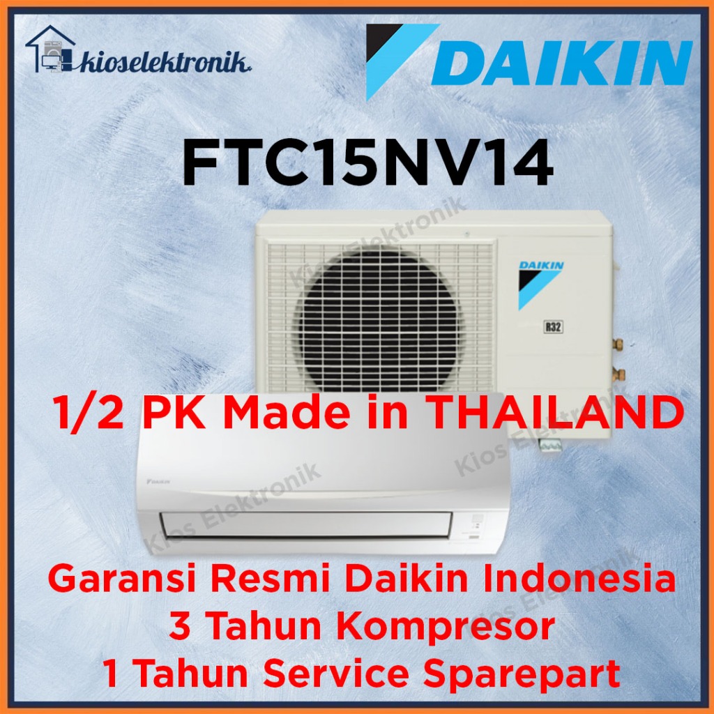 AC Daikin 1/2 PK Made in Thailand FTC15NV14 - STC15NV - RC15NV14