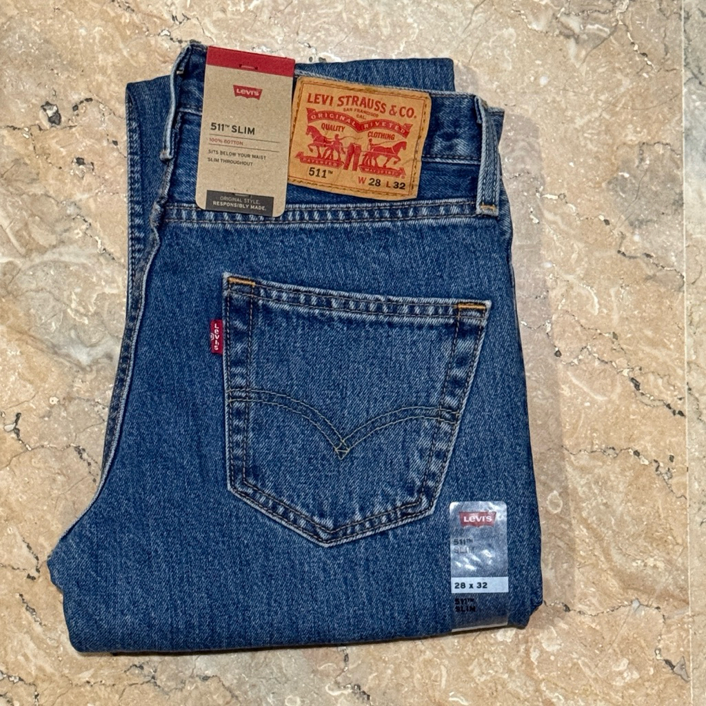 Celana Panjang Jeans Pria Levi’s Original  511 Slim Fit Medium Stonewash 511-1288