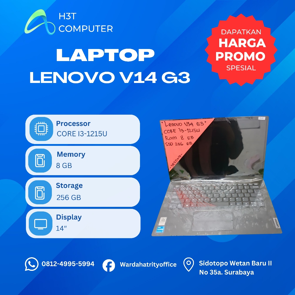 LENOVO V14 G3 CORE I3-1215U RAM 8 GB SSD 256 GB 14 INCH/4508