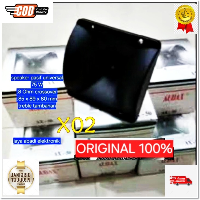 X02  SPEAKER ORI 100% SUPER VOKAL CES PIEZOO TWITER INDOOR OUTDOOR KOMPONEN UNIVERSAL MULTI 150W  AU