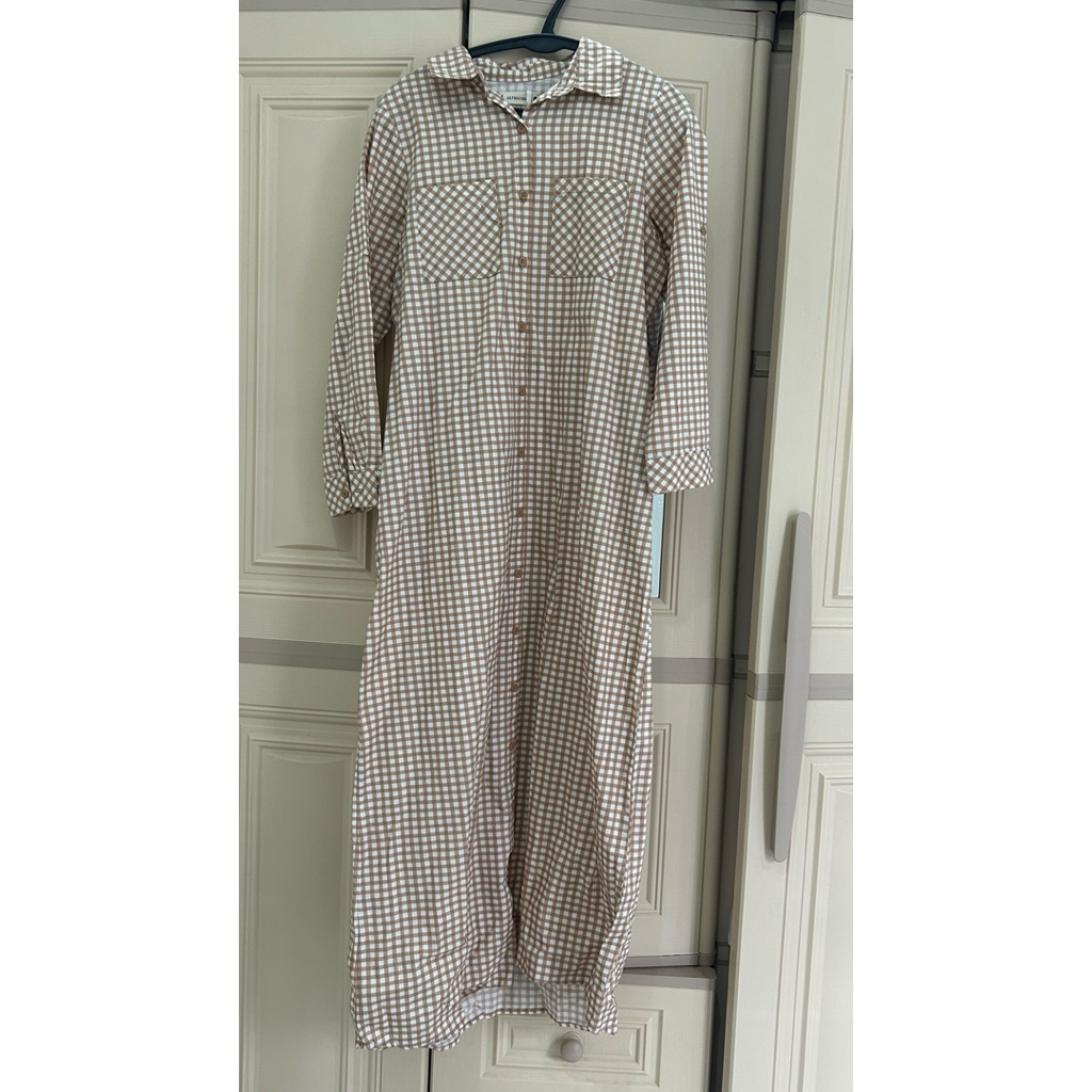 [PRELOVED] Gamis ULTRAVIOLET | Gamis Kotak Kotak | Blouse | Dress Hijab | Dress | Baju Muslim