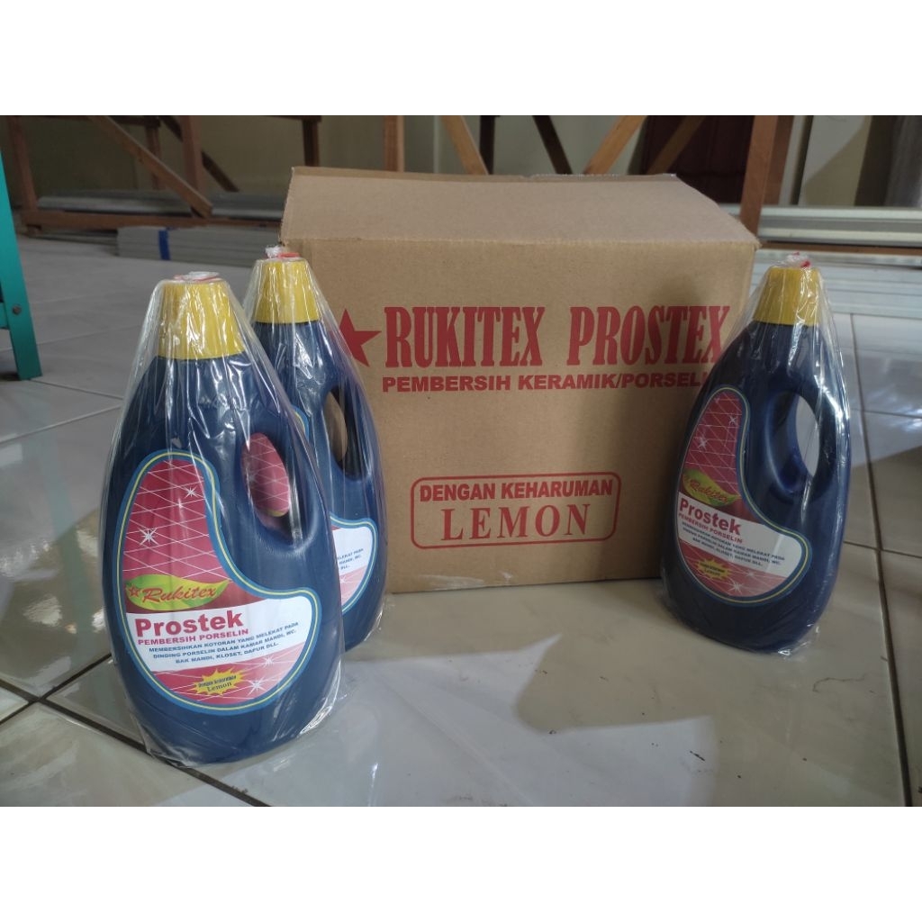 KARTON ISI 12 BOTOL RUKITEX PROSTEK PROSTEX PEMBERSIH KERAMIK TOILET KAMAR MANDI / PEMBERSIH KERAK T