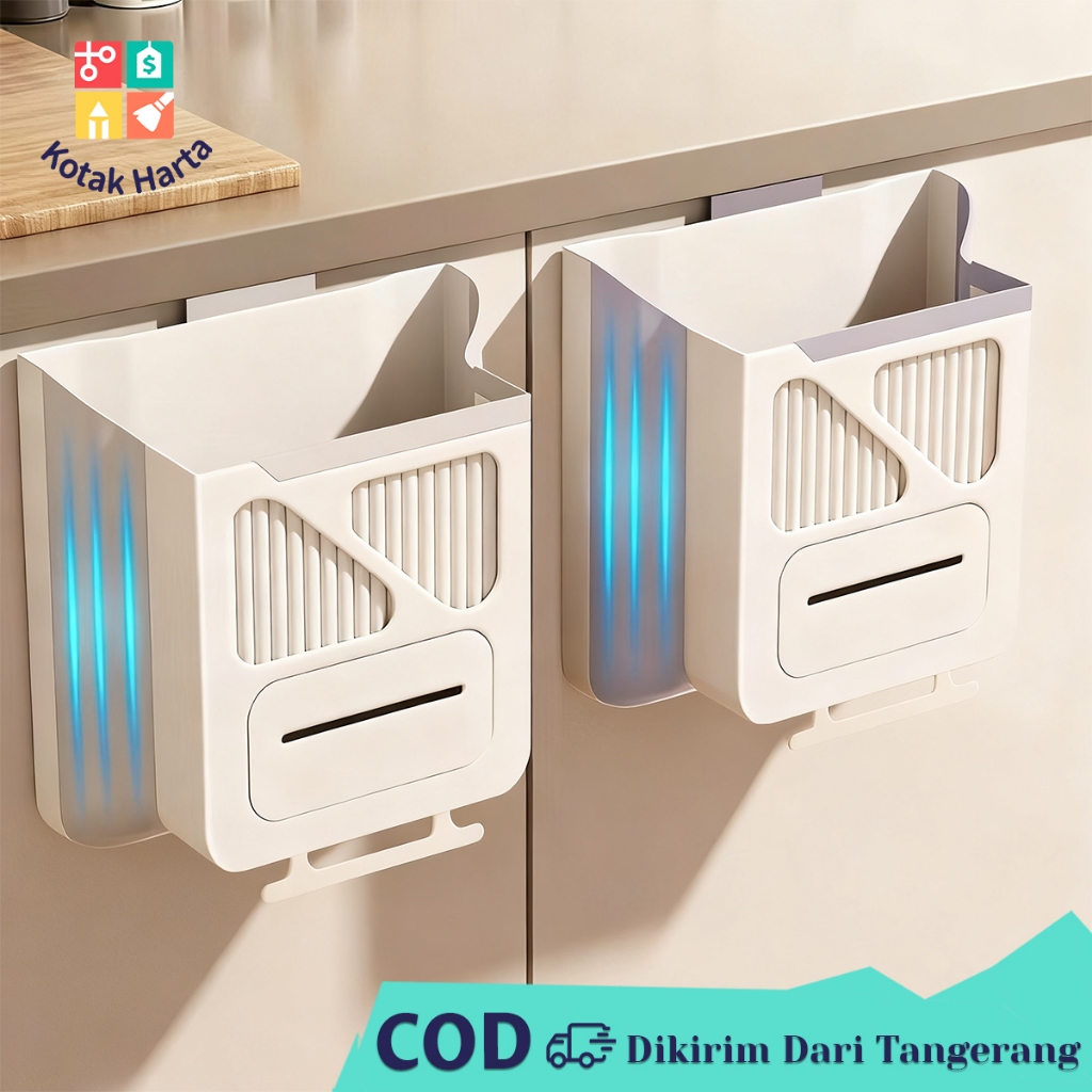 Tempat Sampah Lipat Dinding Keranjang Sampah Mandi Dan Dapur Dengan Mekanisme Lipat Rapi