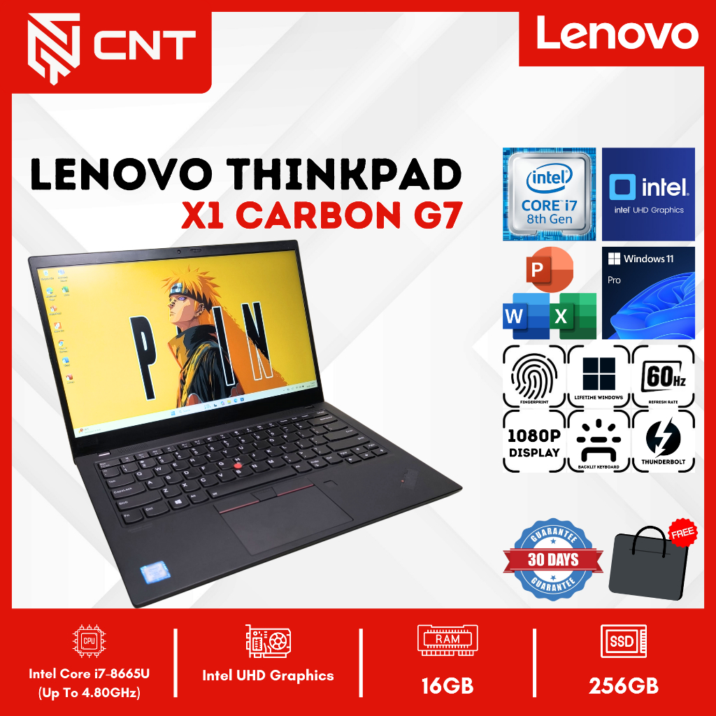 ThinkPad X1 Carbon G7 Core i7-8665U (16/512GB) FHD IPS Laptop UltraBook Lenovo