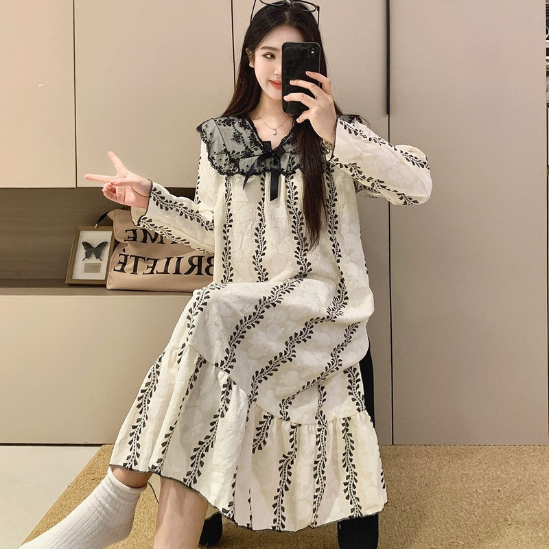 [TTEUDA] Long Midi Daster Motif Bohemian Casual | Daster Homewear Cotton Spandek | Daster Wanita Cot