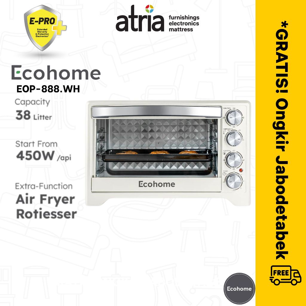 Atria Oven Toaster ECOHOME EOP-888.WH OVEN 38L