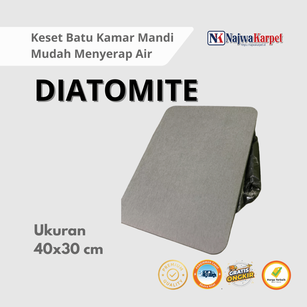 Keset Diatomite - Keset Batu Kamar Mandi Penyerap Air Anti Bau