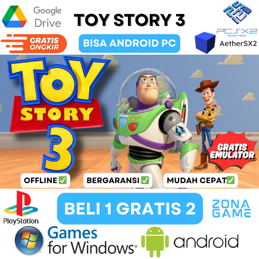 Toy Story 3 PS2 | Bisa Main di PC / Android | GAME BELI 1 GRATIS 2 + Emulator
