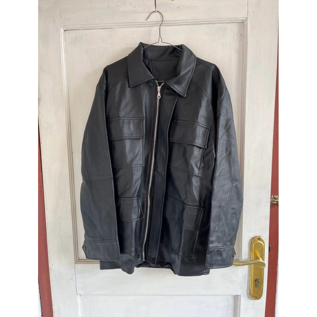 Oversized Leather Jacket