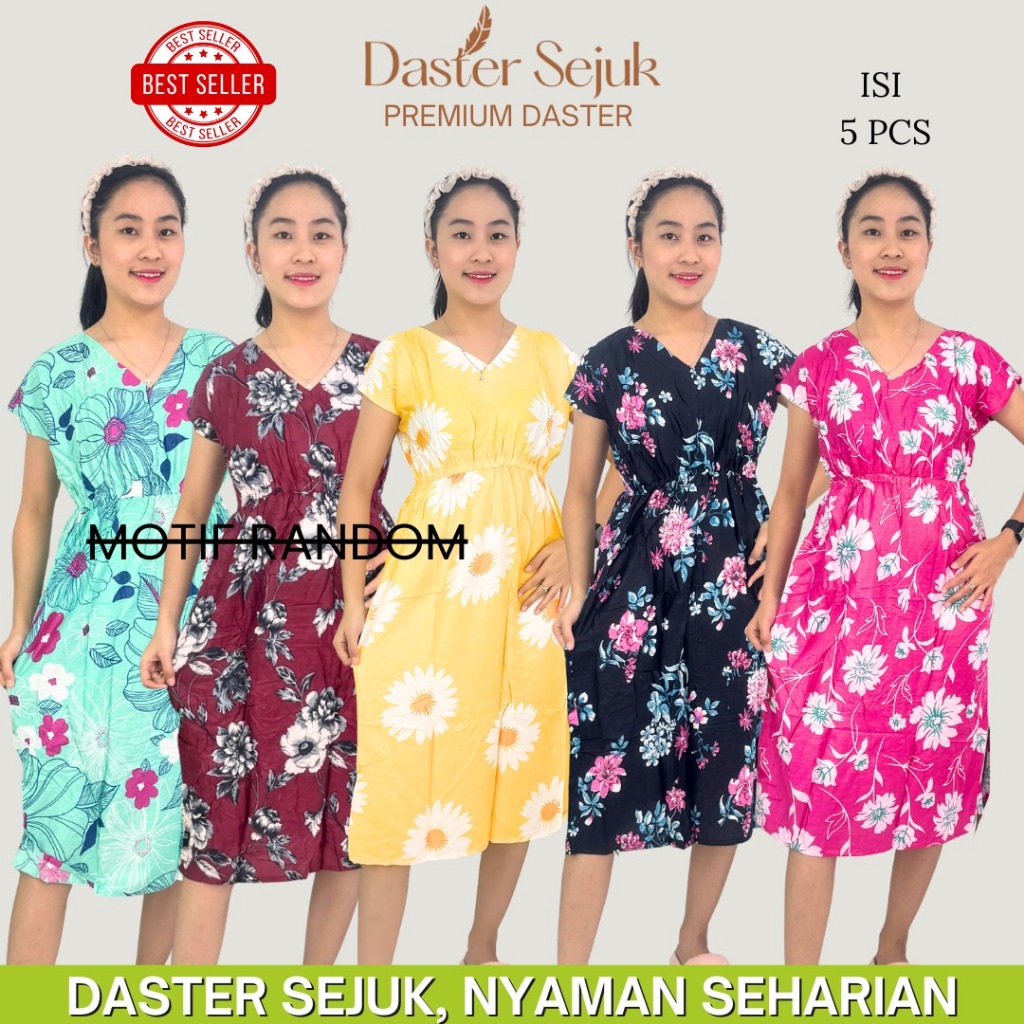 Paket Daster 3 Pcs Daster Bali Manohara Bahan Rayon Adem - Daster Manohara Pendek Motif Kekinian