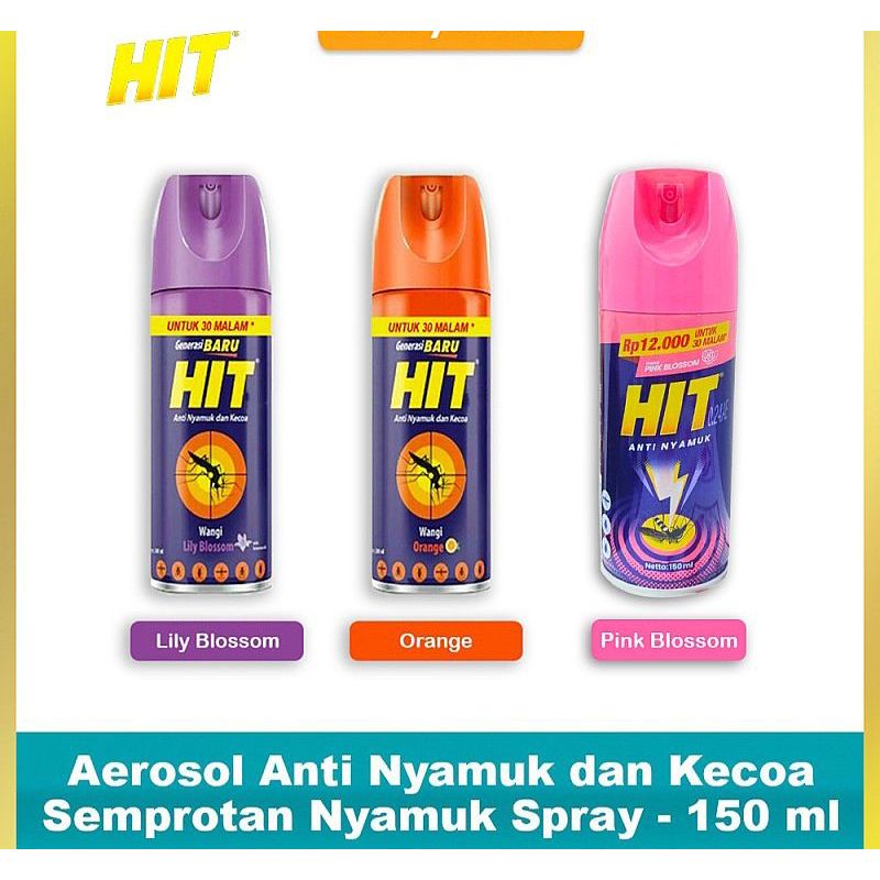 Hit Semprot Nyamuk Aerosol Spray 150ML - Kemasan Kecil Membasmi Nyamuk