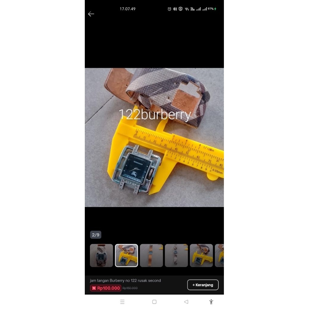 arloji Burberryy rusak jam tangan rusak Burberryy second