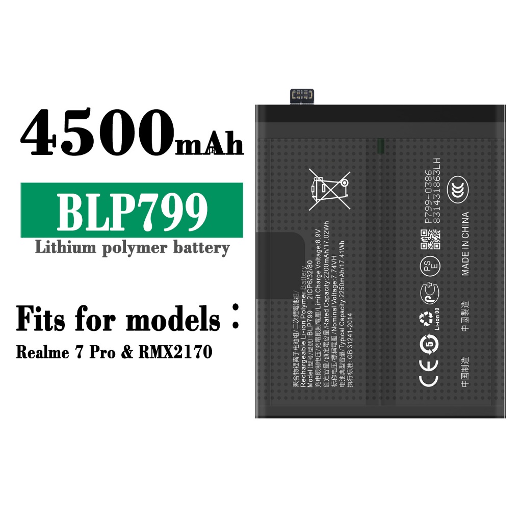 Baterai Realme 7 Pro / X7 Pro / Narzo 20 Pro BLP799 baterai