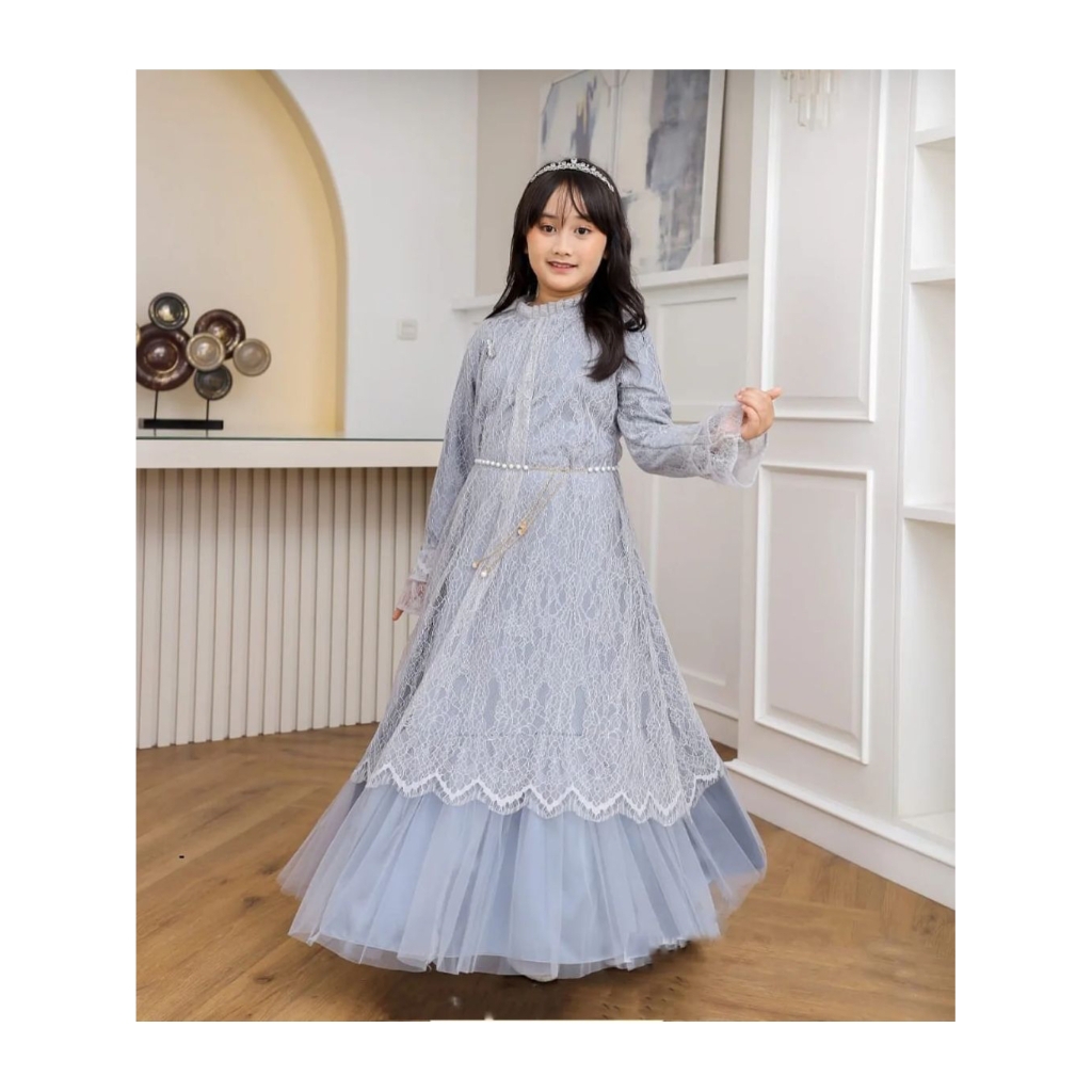Cod Renjana Dress Gamis Anak Perempuan Umur 10 - 12 Tahun Gamis Lebaran 2026 Model Gamis Terbaru Vel