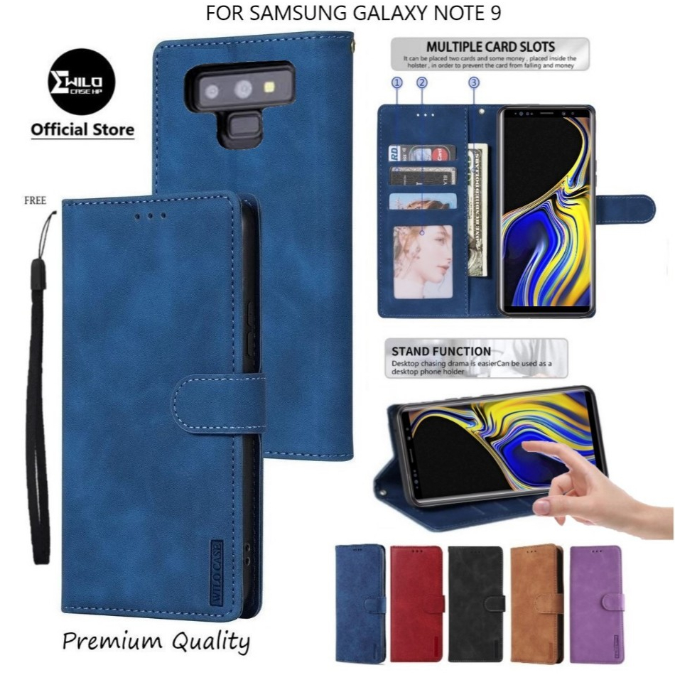 Leather Flip Untuk Samsung Galaxy Note 9 - Wallet Case Kulit - Casing Dompet Case Wallet Leather Fli
