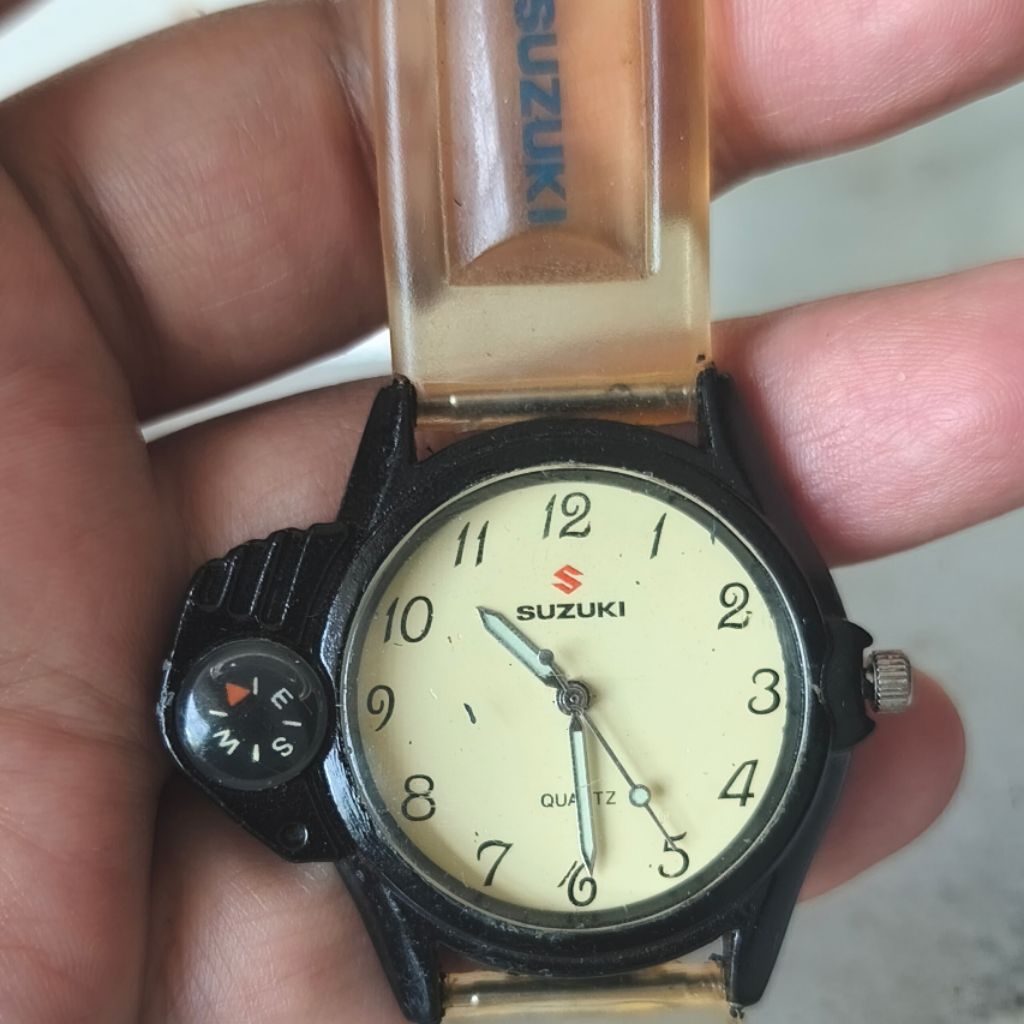 jam tangan vintage 90s suzuki motors merchandise analog watch used good condition