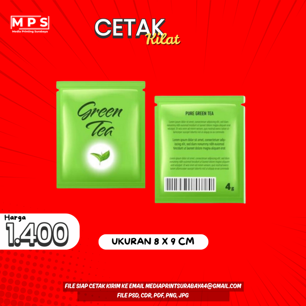 KEMASAN SACHET CUSTOM UKURAN 8 X 9CM