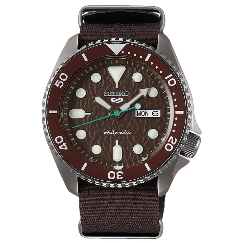 JAM TANGAN Seiko SRPD85K1 Seiko 5 Automatic Brown Nylon Strap