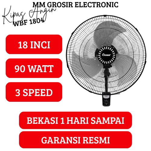 COSMOS KIPAS ANGIN DINDING 18 INCI WBF 1804 WBF1804 WBF-1804 WALL FAN GARANSI RESMI BEKASI