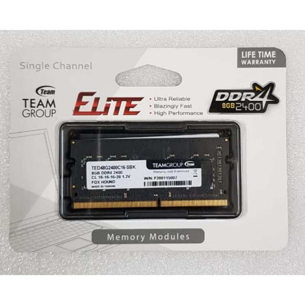 Memory Ram Laptop Sodimm Team DDR4 2400Mhz 8GB