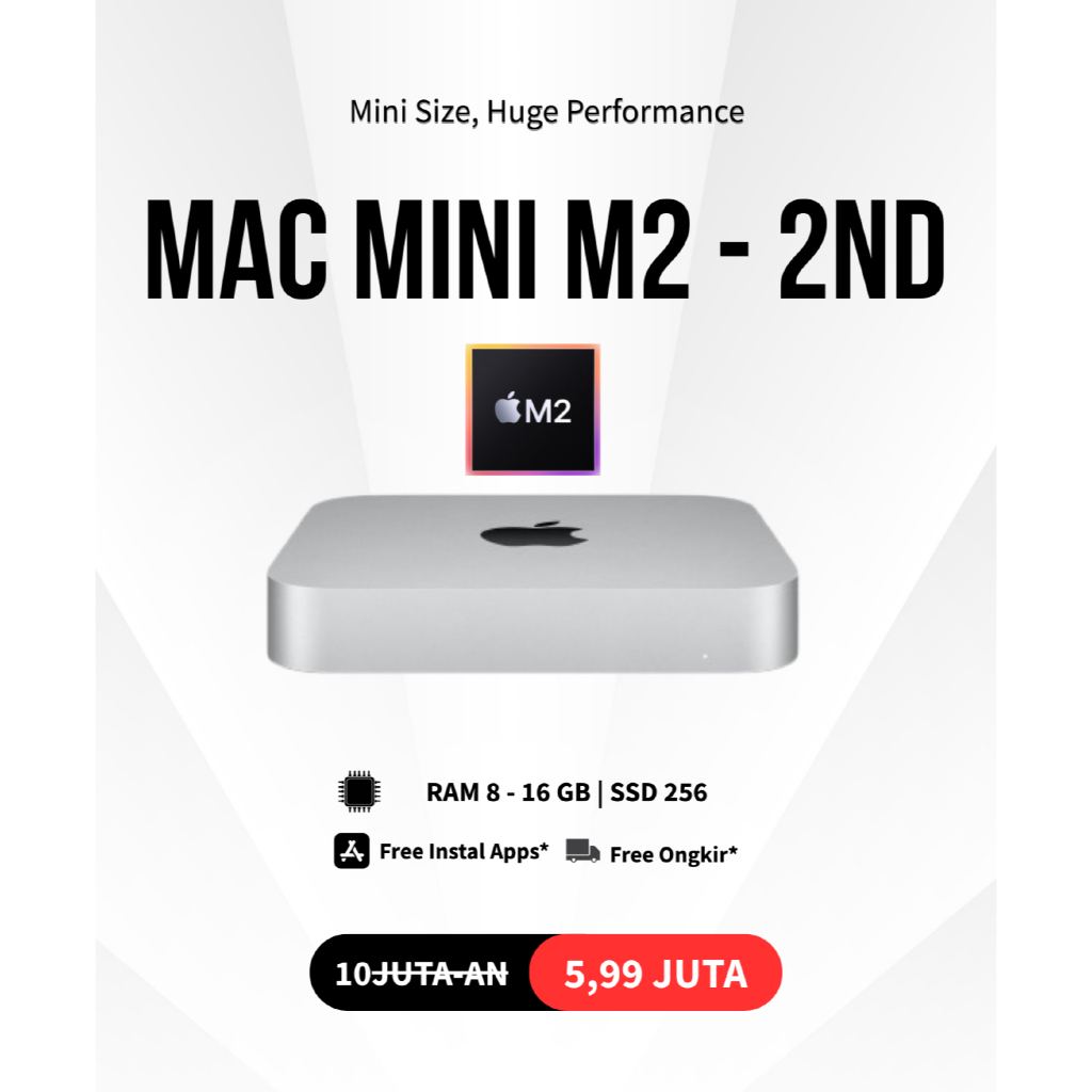 Mac Mini M2 M1RAM 8 - 16 GB | SSD 256 - 512 GB