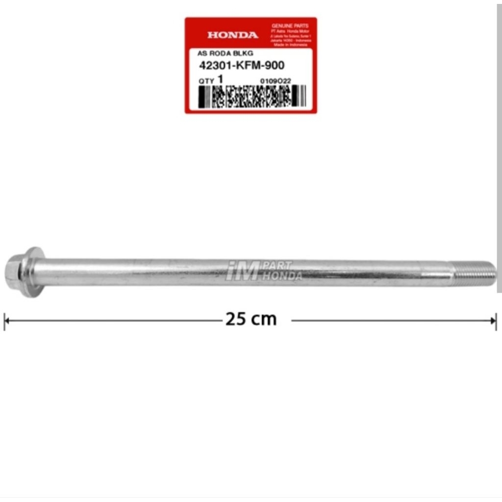 42301 KFM 900 HGPA HAM 100% ORIGINAL AS RODA DEPAN SUPRA FIT LAMA 42301KFM900