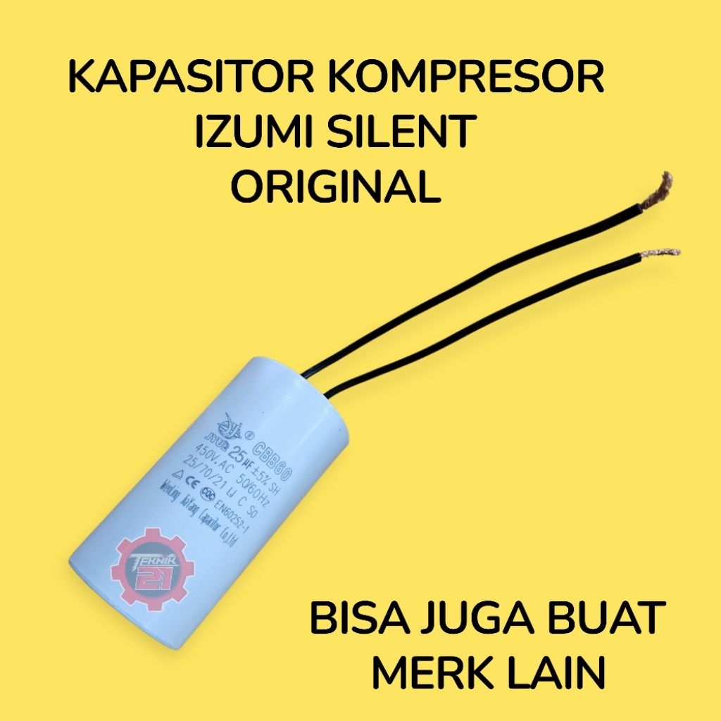 KAPASITOR KOMPRESOR ORI IZUMI 1 HP KAPASITOR MESIN KOMPRESOR SILENT