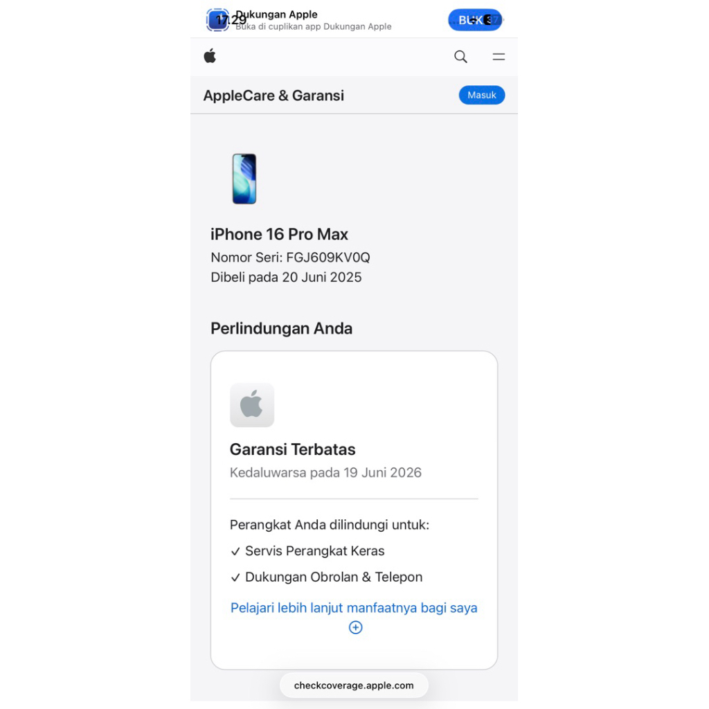 iphone 16 promax 256gb ibox tam second