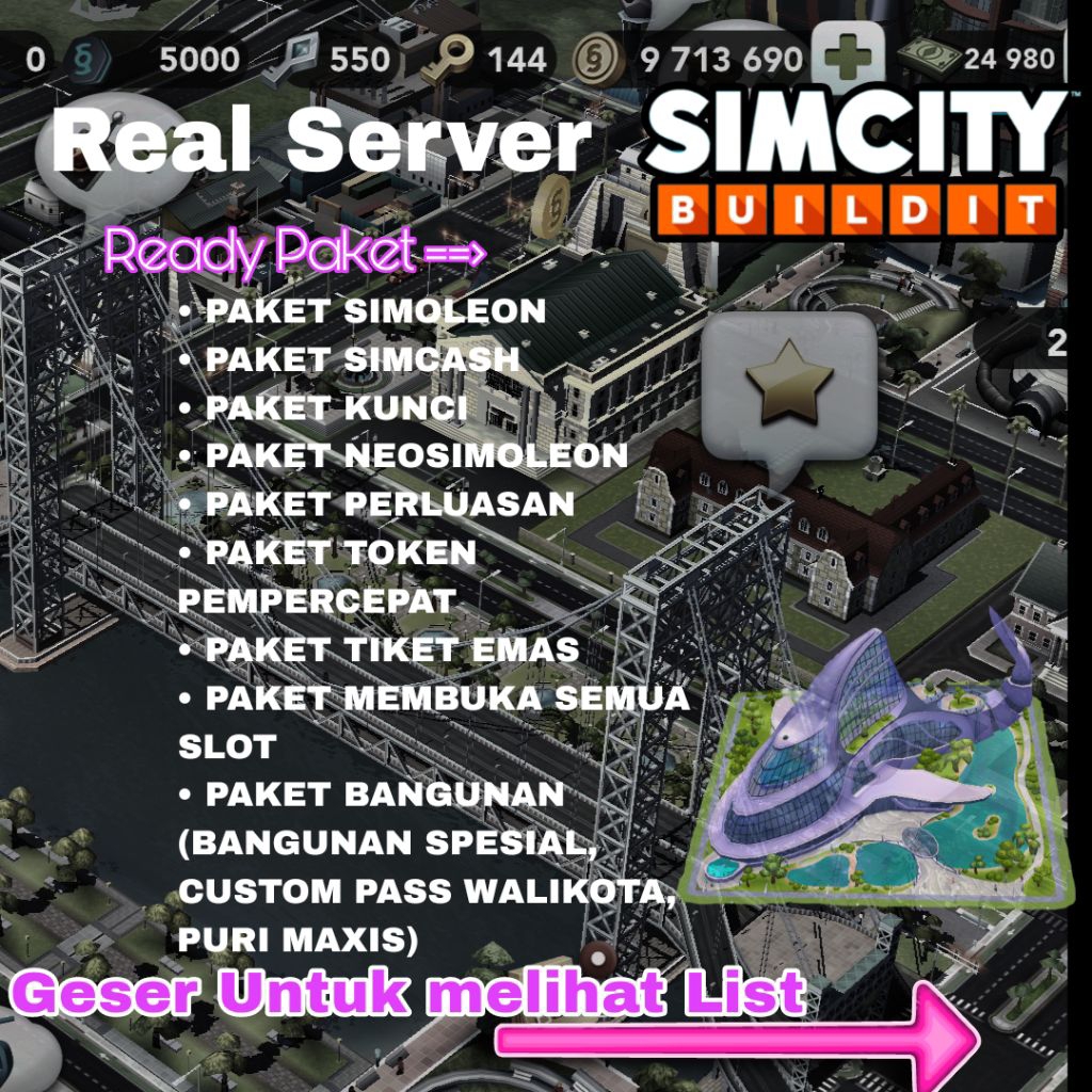 SIMCITY BUILDIT TERMURAH REAL SERVER
