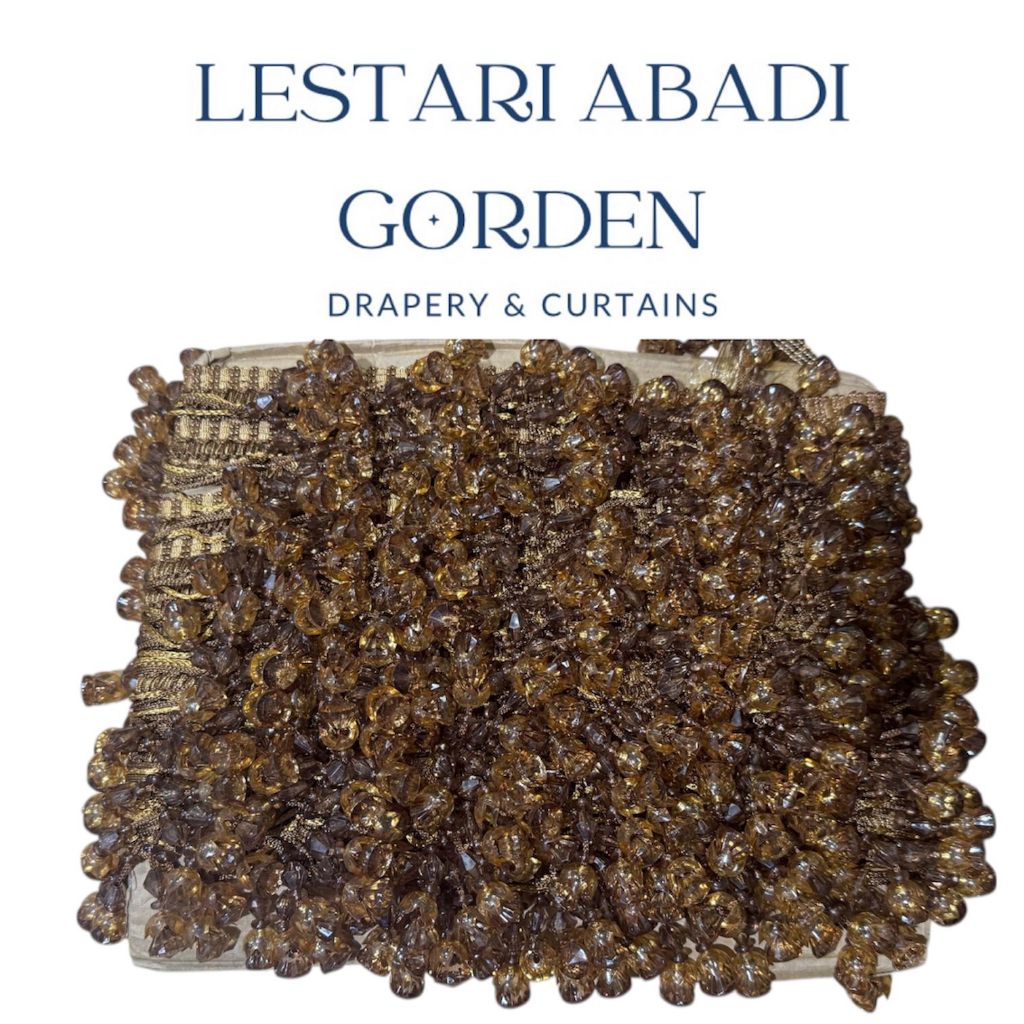 Renda Gorden Kristal (Orange,kuning,Merah,Coklat Tua,Coklat Muda)