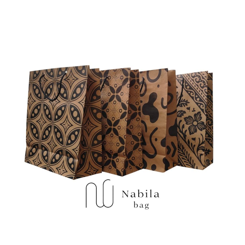 (lusinan) Paper Bag Motif / Tas Kertas Batik Ukuran Buku