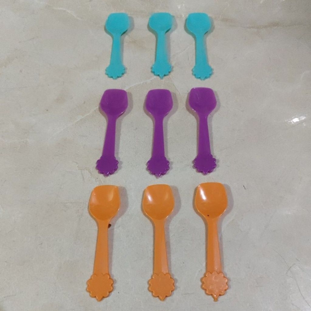 sendok jelly /sendok eskrim /sendok Plastik /sandok kecil /( isi 100 pcs )