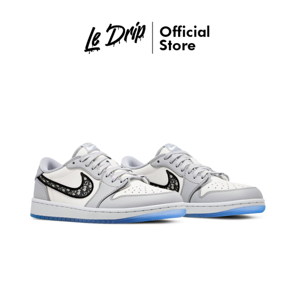 Nike Air Jordan 1 Low DIOR Grey White Full Set