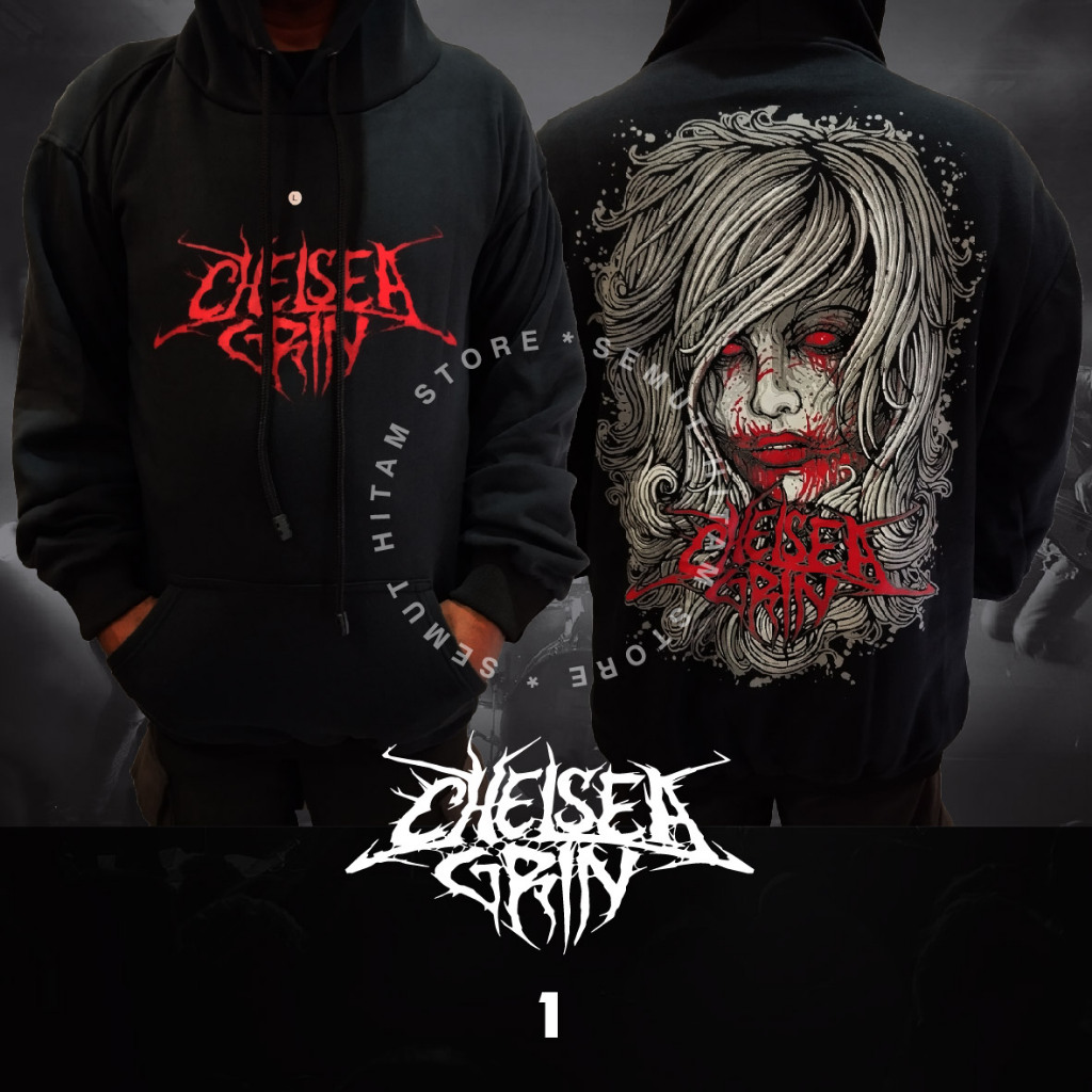 Sweater Hoodie CHELSEA GRIN Pullover Band Musik Metal Prapatan Rebel Heaven Hell