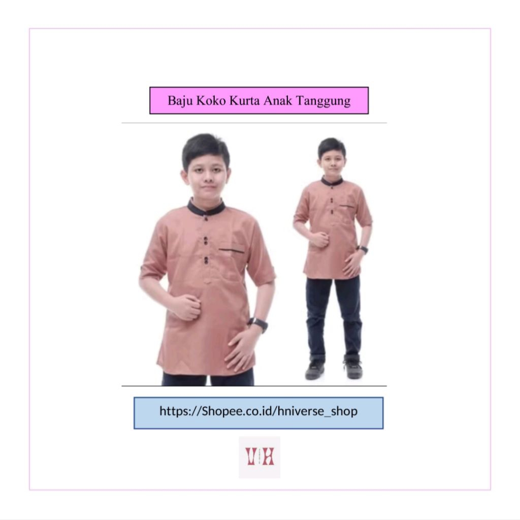 Baju Koko Kurta Anak Tanggung-Bahkan Katun Toyobo