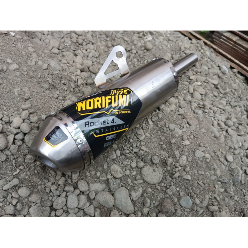 kenalpot norifumi untuk TS125 TS100 DT100 KMX125 MINI TRIL BAHAN STAINLESSB