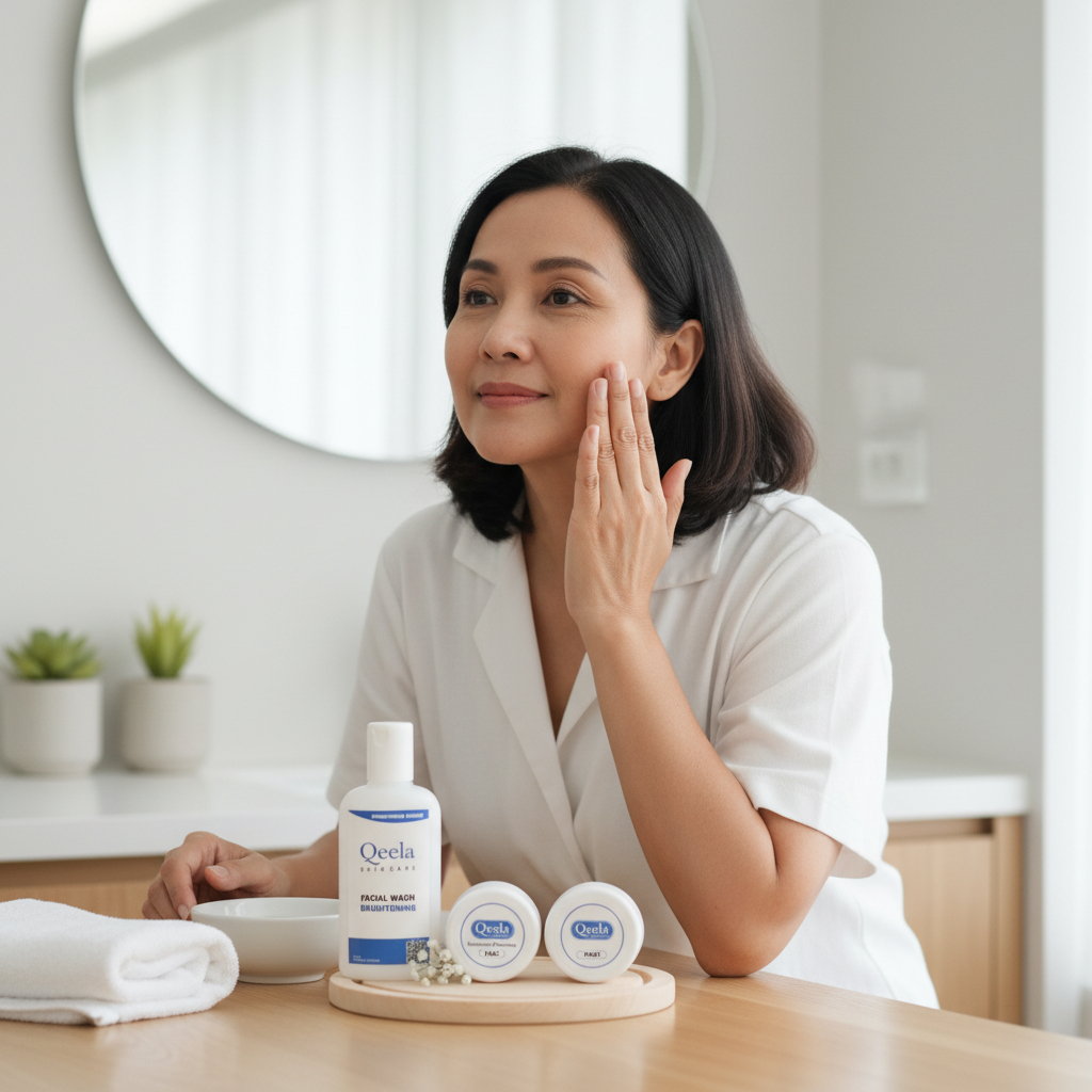 Qeela Skincare - Paket Hemat Krim Penghilang Flek Hitam di Wajah