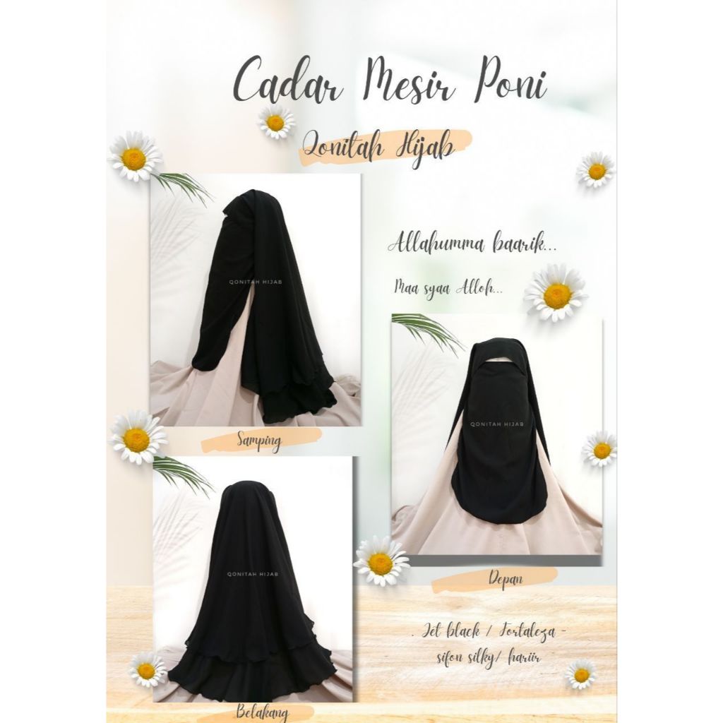 CADAR MESIR PONI MERK QONITAH HIJAB
