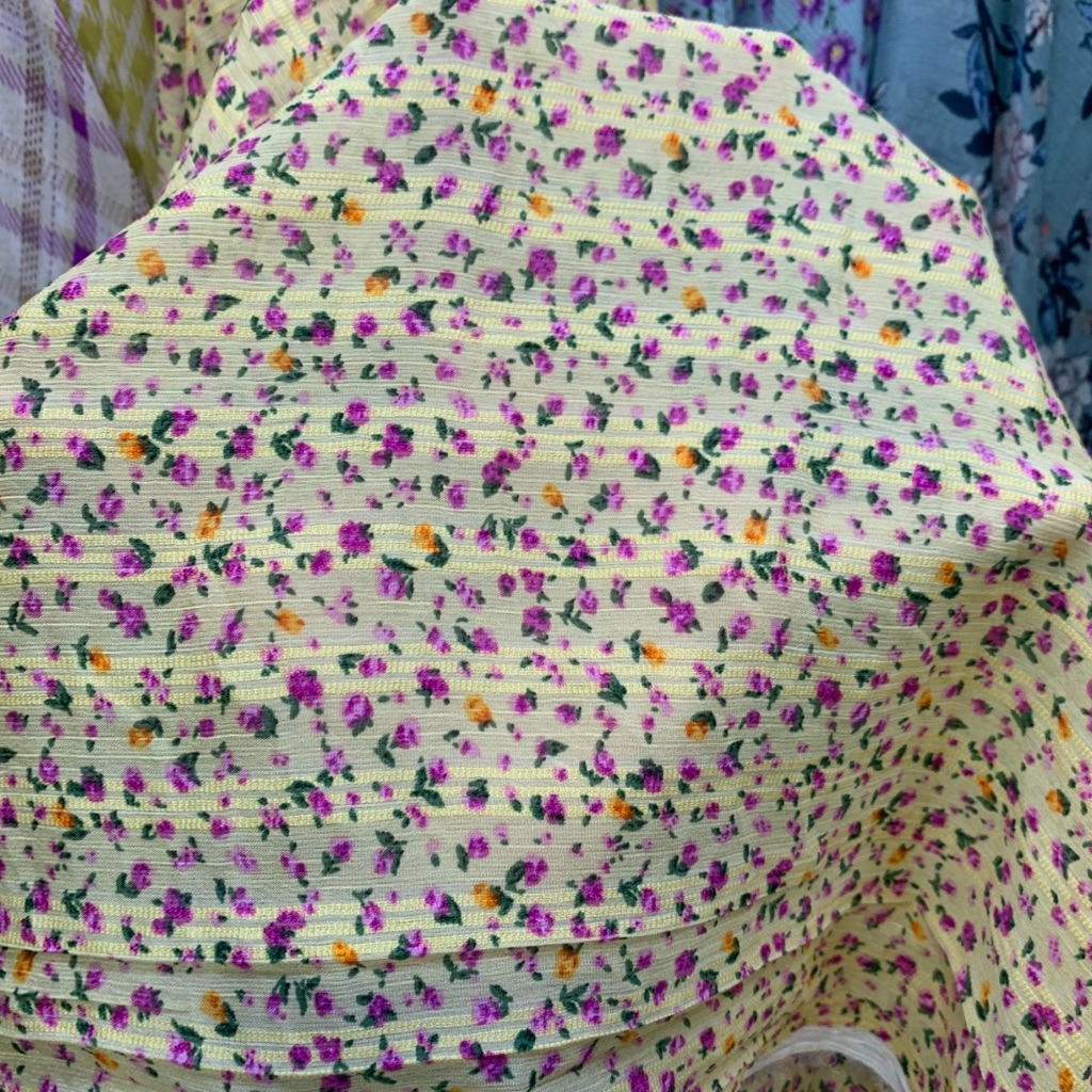 kain sifon motif bunga - kain ceruty bunga - kain kebaya motif bahan sifon - kain bahan gamis ceruty