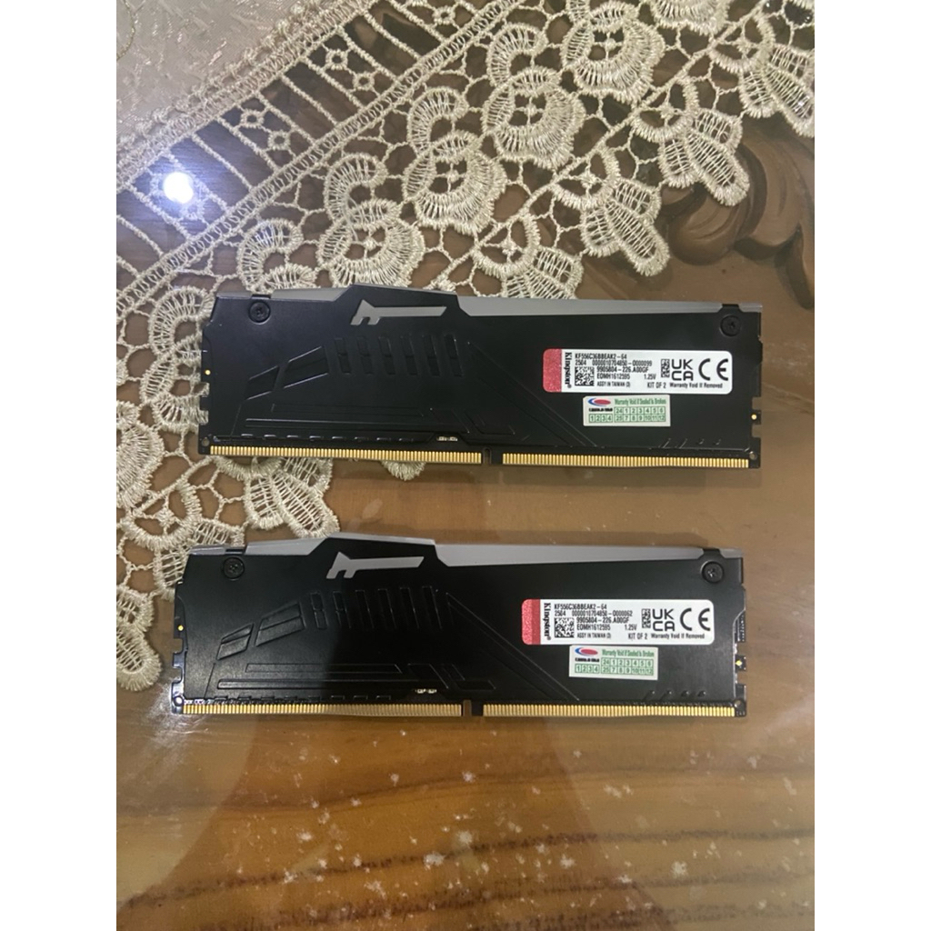 RAM DDR5 64GB (2x32G)Kingston Fury 5600 ARGB Ready Stock