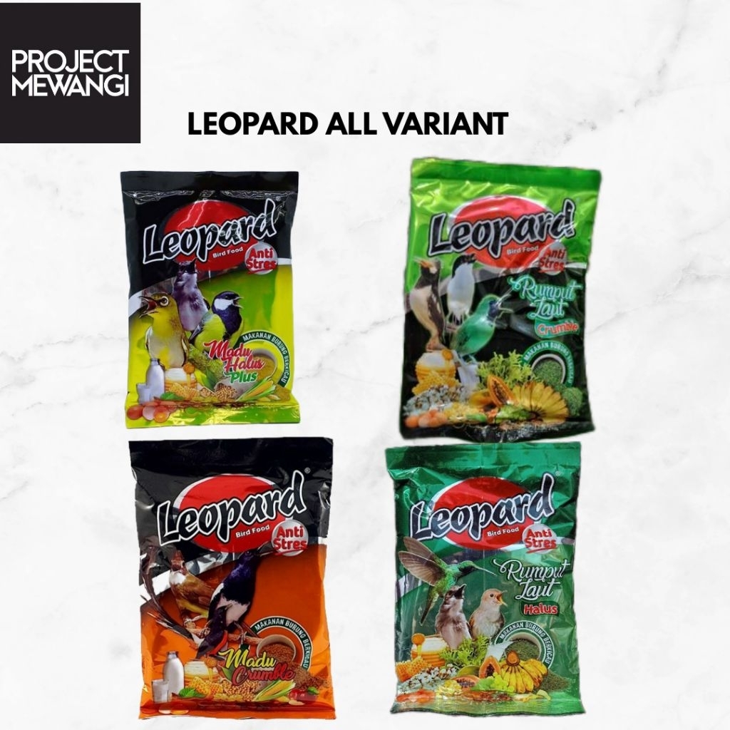 1Kardus/Box Leopard Pakan Burung Isi 50pcs