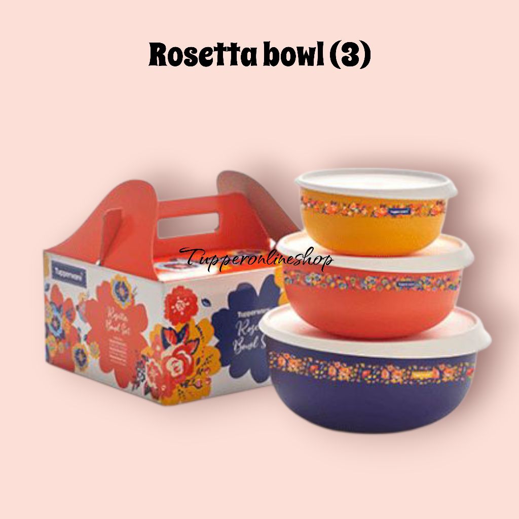 Rosetta bowl tupperware / mangkuk tupperware set