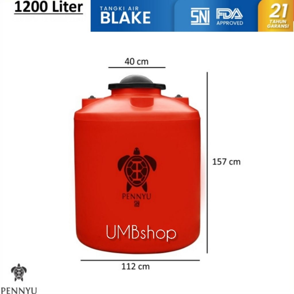 PROMO TANGKI AIR PENNYU 1200 LITER/TANDON PENNYU BLAKE (3 LAPIS) 1200 LITER
