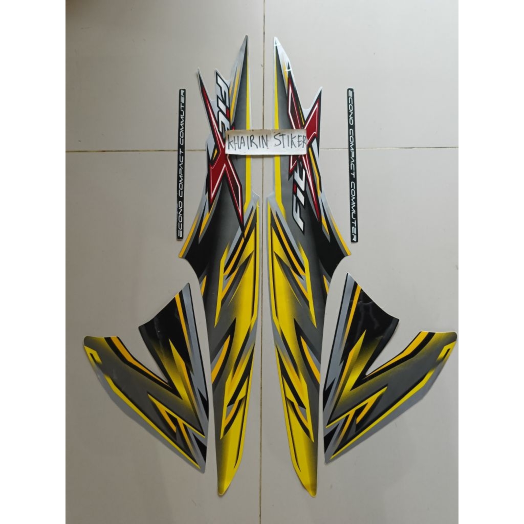 striping stiker fit x 2008 kuning silver